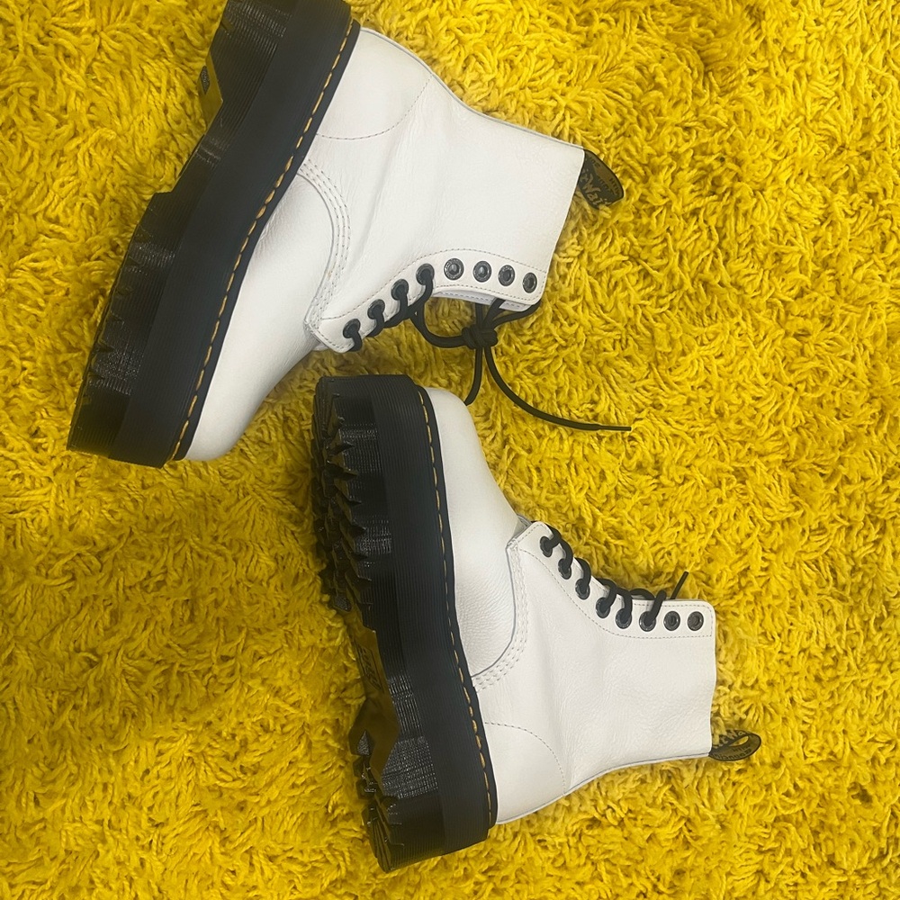 Dr. Martens White Combat Boots - Picture 5 of 6